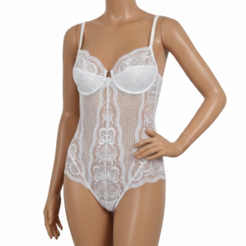 New LA PERLA documented White  lace Bodysuit - Picture 11 of 12